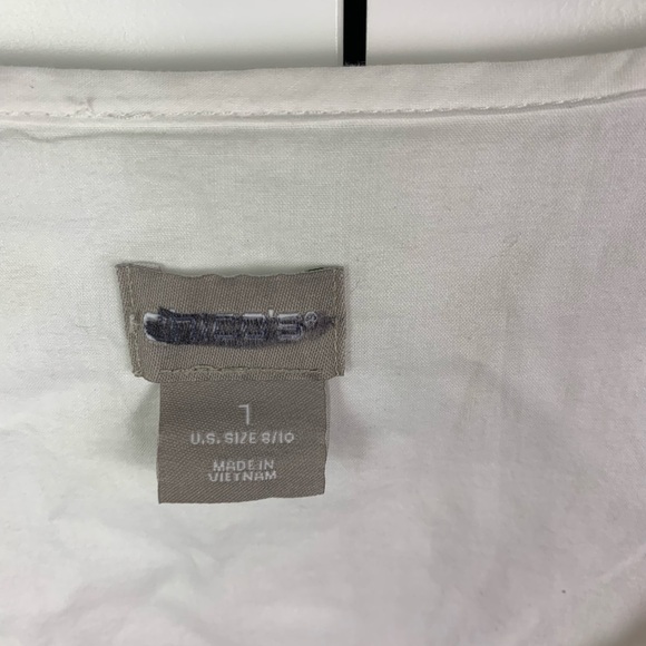 Chicos MEDIUM blouse White Embroidered polka dot western art wear boho romantic - Picture 2 of 5